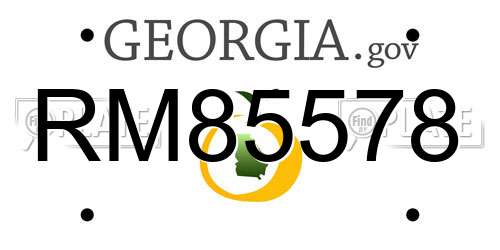 RM85578 Georgia License Plate
