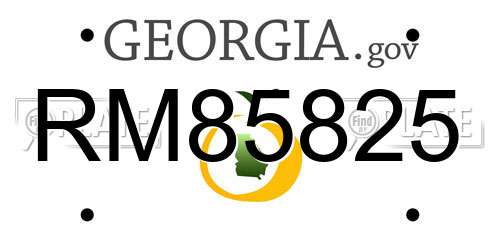 RM85825 Georgia License Plate