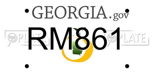 RM861 Georgia License Plate