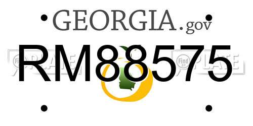 RM88575 Georgia License Plate