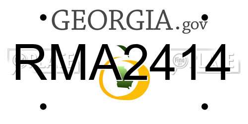 RMA2414 Georgia License Plate