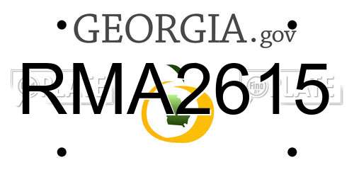 RMA2615 Georgia License Plate
