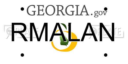RMALAN Georgia License Plate