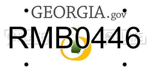 RMB0446 Georgia License Plate