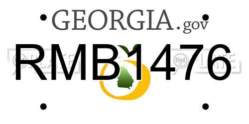 RMB1476 Georgia License Plate