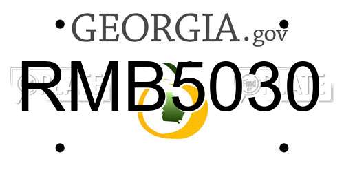 RMB5030 Georgia License Plate