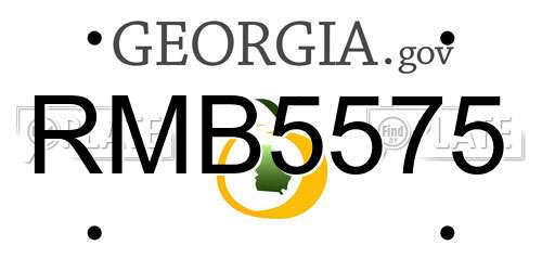 RMB5575 Georgia License Plate
