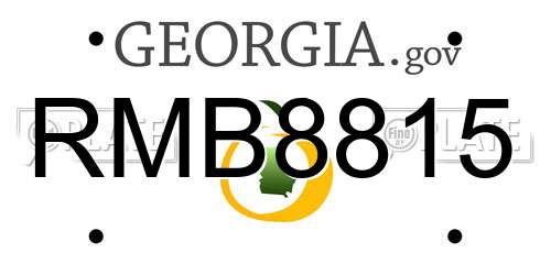 RMB8815 Georgia License Plate