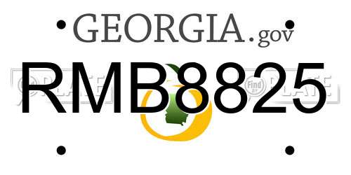 RMB8825 Georgia License Plate