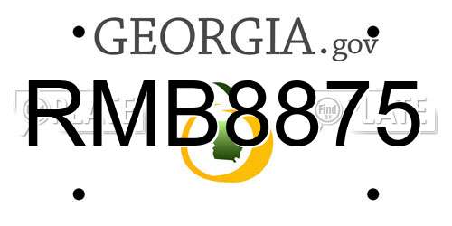 RMB8875 Georgia License Plate