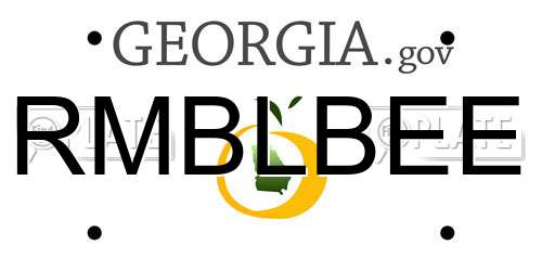 RMBLBEE Georgia License Plate