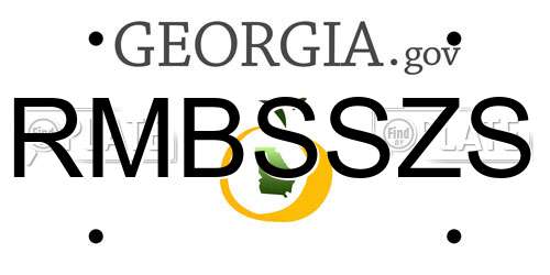 RMBSSZS Georgia License Plate