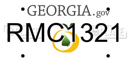 RMC1321 Georgia License Plate