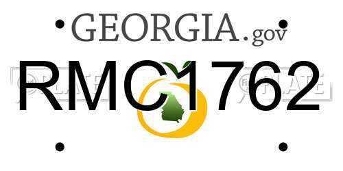 RMC1762 Georgia License Plate
