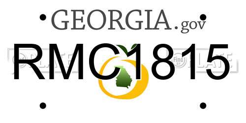 RMC1815 Georgia License Plate