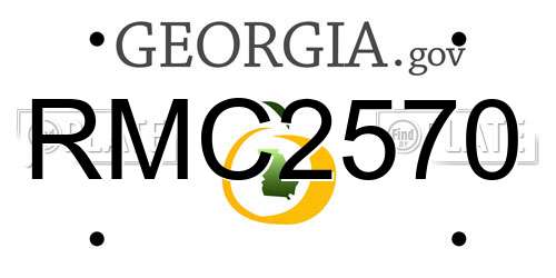 RMC2570 Georgia License Plate