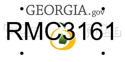 RMC3161 Georgia License Plate