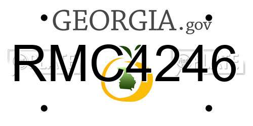 RMC4246 Georgia License Plate
