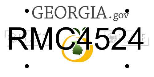 RMC4524 Georgia License Plate