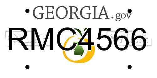 RMC4566 Georgia License Plate