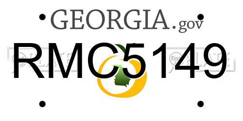 RMC5149 Georgia License Plate