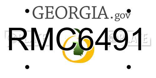 RMC6491 Georgia License Plate