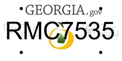 RMC7535 Georgia License Plate