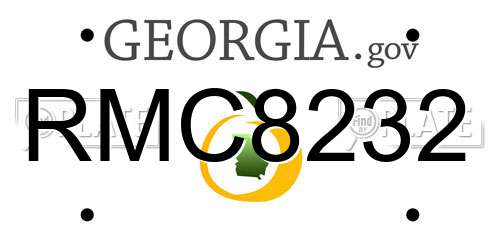 RMC8232 Georgia License Plate