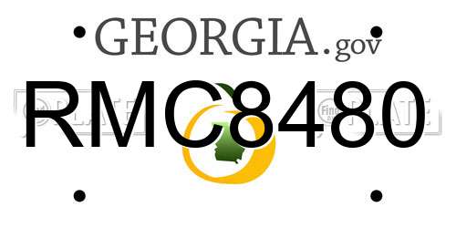 RMC8480 Georgia License Plate