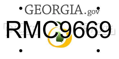 RMC9669 Georgia License Plate