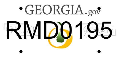 RMD0195 Georgia License Plate