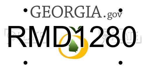 RMD1280 Georgia License Plate