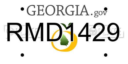 RMD1429 Georgia License Plate