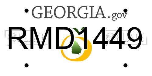 RMD1449 Georgia License Plate