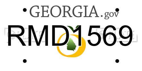 RMD1569 Georgia License Plate