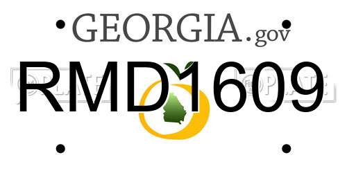 RMD1609 Georgia License Plate