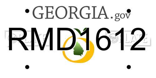 RMD1612 Georgia License Plate
