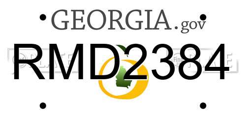RMD2384 Georgia License Plate