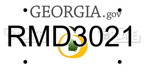 RMD3021 Georgia License Plate