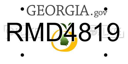 RMD4819 Georgia License Plate