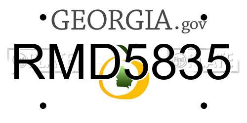 RMD5835 Georgia License Plate