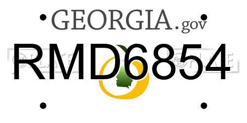 RMD6854 Georgia License Plate