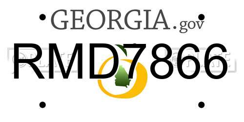 RMD7866 Georgia License Plate