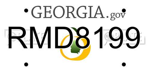 RMD8199 Georgia License Plate