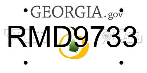 RMD9733 Georgia License Plate