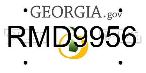 RMD9956 Georgia License Plate