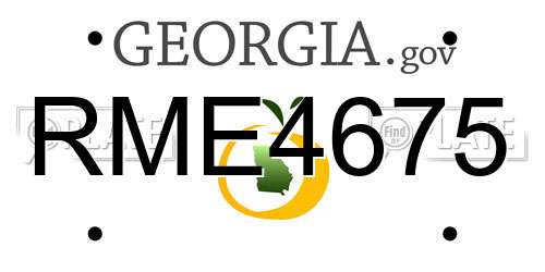 RME4675 Georgia License Plate