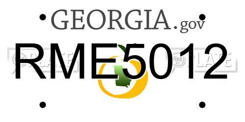 RME5012 Georgia License Plate