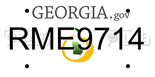 RME9714 Georgia License Plate