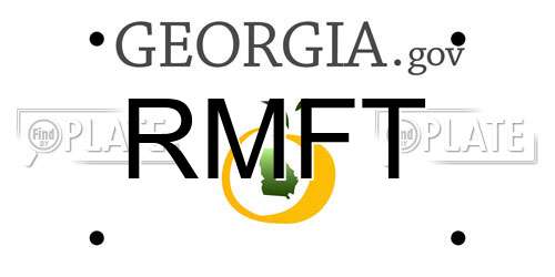 RMFT Georgia License Plate